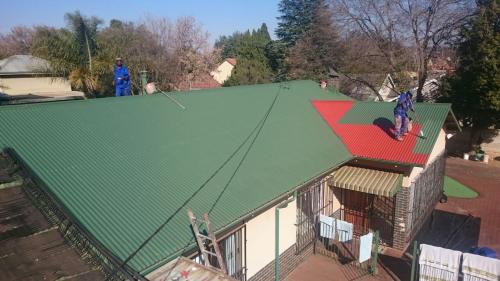 Waterproofing a corrugated iron roof